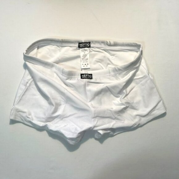 Neptio - Rio Midcut Swim Trunks - White- Square Cut - Picture 3 of 11
